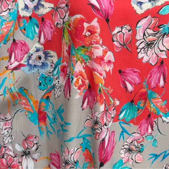 Tolani Collection Floral Boho Tunic Kimono Top LP Pink Blue Modal - Picture 11 of 12